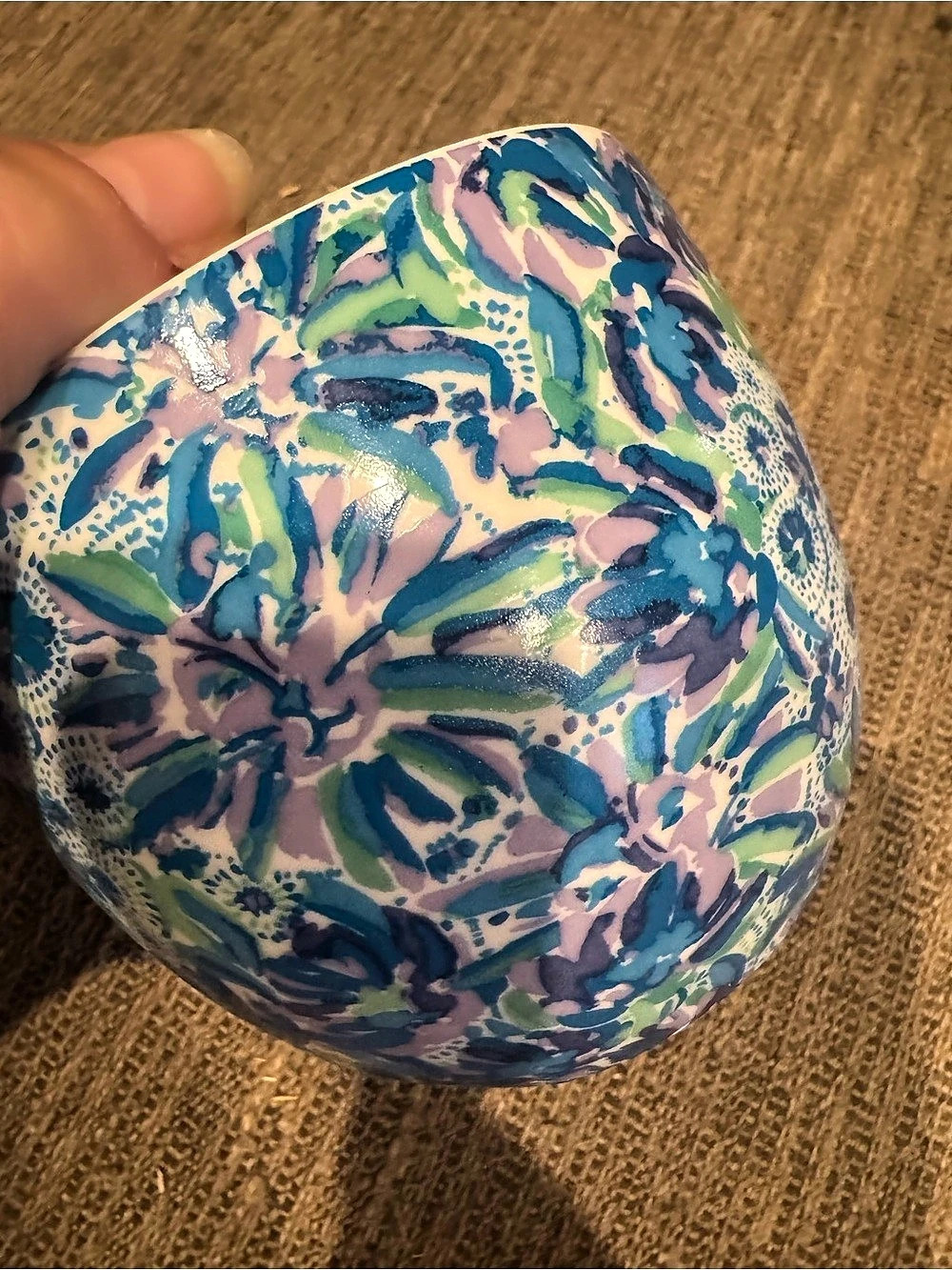 Lilly Pulitzer High Maintenance Blue Floral Ceramic Mug - Picture 11 of 11